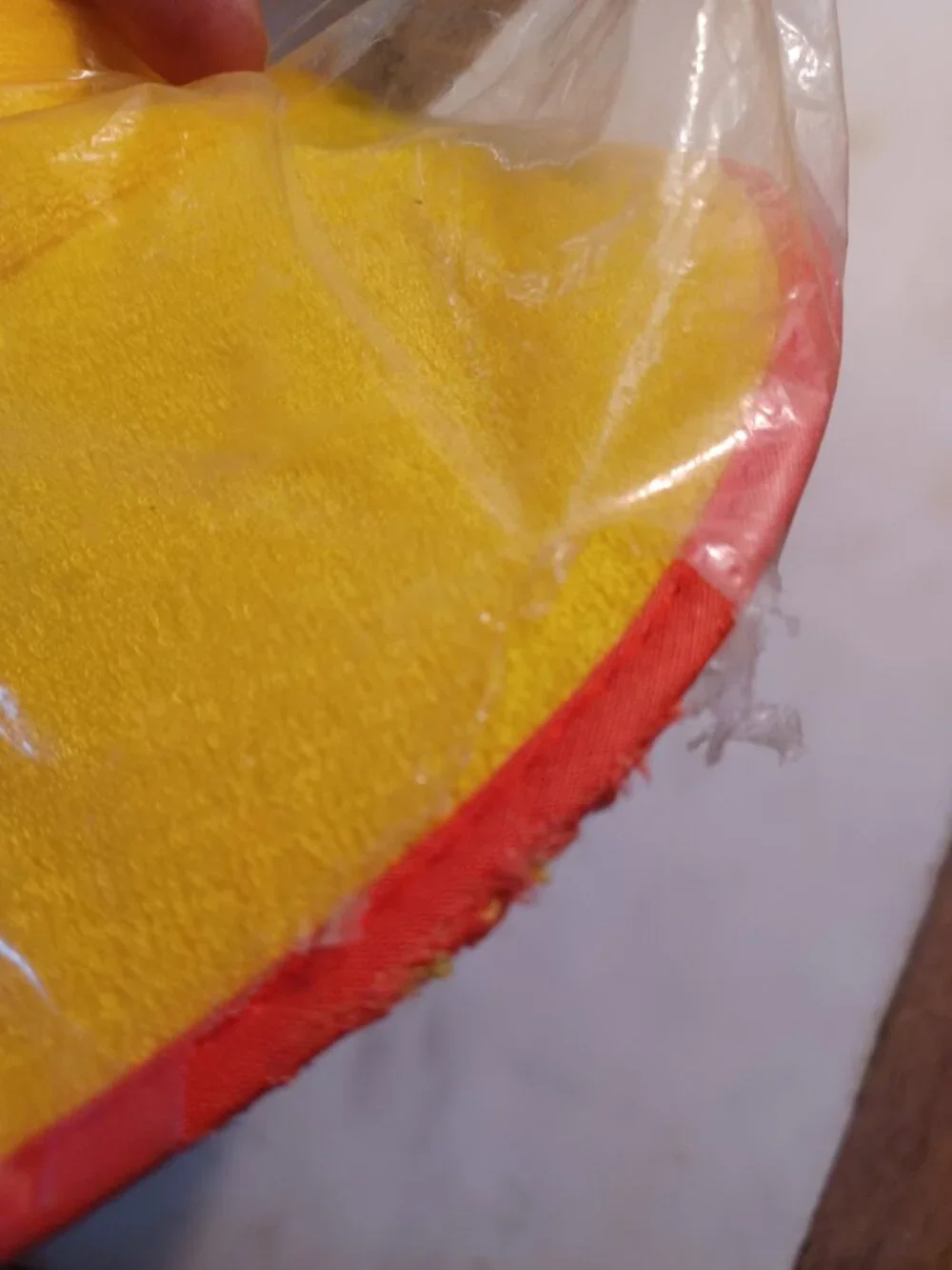 Vintage Disney Mickey Mouse Yellow Terry Visor NOS WD-301 Damaged